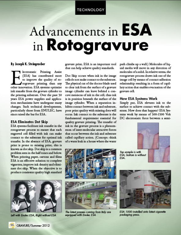 Advancements in ESA in Rotogravure